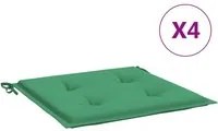 Cuscini per Sedie da Giardino 4 pz Verdi 50x50x3 cm Tessuto cod mxl 68372