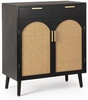 Credenza 2 ante 2 cassetti nera ( Pezzi) - JOSINE