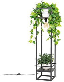 Lampada da terra industriale intelligente nera con WiFi G95 - Cage Rack