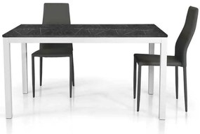 FLICK - tavolo effetto marmo allungabile 110 x 70