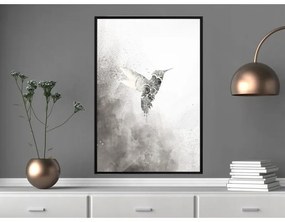 Poster Hummingbird in Shades of Grey