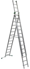 Scala a sfilo FACAL Super Prima 3 rampe in alluminio 3 x 14 gradini per lavori fino a 11.7 m