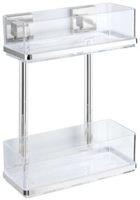 WENKO 22691100-Mensola VACUUM-LOC QUADRO ED 25,5x32,5 cm argento/cromo lucido/trasparente