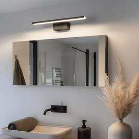 Aigostar - Illuminazione per specchio da bagno a LED 8W/230V 4000K 40 cm IP44 nero