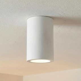 Plafoniera Ø70 x 110mm GU10 in Gesso Pitturabile Cilindrica