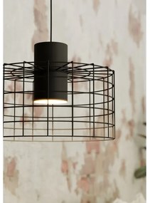 Eglo 43627 - Lampadario su corda  MILLIGAN 1xE27/40W/230V d. 38 cm nero