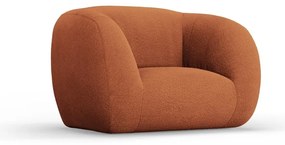 Poltrona in tessuto bouclé arancione Essen - Cosmopolitan Design