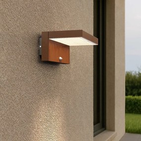 Applique LED Solare Minimal Corten con Sensore di Movimento Colore Bianco Naturale 4.000K