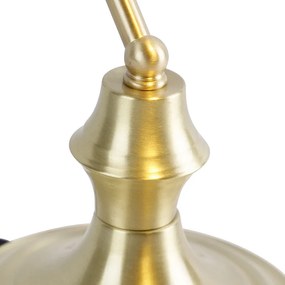 Lampada da notaio classica dorata con vetro a specchio fumè - Banker