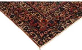 Antik Medaglione Floreale Rosso Antico Blu Scuro 165x195 Cm