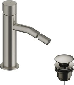 Rubinetto per bidet getto laminare cristallino LOOP K SANYCCES argento spazzolato lucido