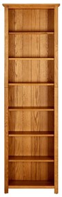 Libreria a 7 ripiani 60x22x200 cm in legno massello di rovere