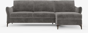 Dalia divano letto angolare con vano contenitore - materasso alto 18 cm in raffinato tessuto smacchiabile T30