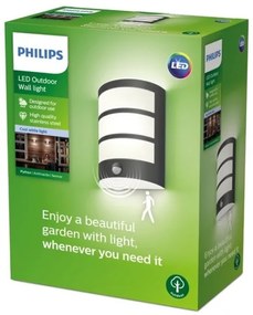 Philips-LED Applique da esterno con sensore PYTHON LED/6W/230V 4000K IP44