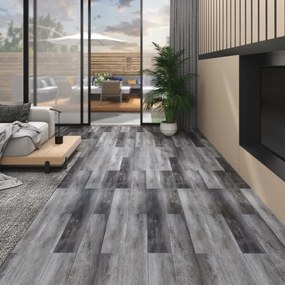 Listoni Pavimento Pvc 5,02 M² 2 Mm Autoadesivi Grigio Lucido /