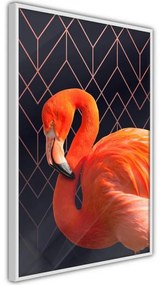 Poster Orange Flamingo