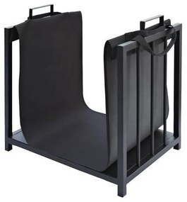 Cestino per legno 50x50,5 cm nero