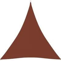 Parasole a Vela Oxford Triangolare 4,5x4,5x4,5 m Terracotta 135398