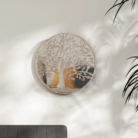 Specchio Sabbia 60x2,5 cm Rotondo in Ferro per Uso Interno