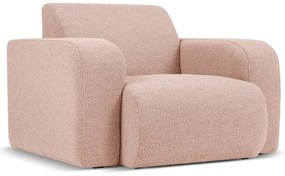 Poltrona rosa in tessuto bouclé Molino - Micadoni Home