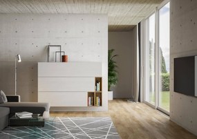 Parete Soggiorno Isoka A19 con Pensili Profondi e Personalizzabili