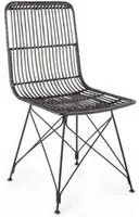 Sedia Lucila Kubu nera (4 Pezzi) - METAL RATTAN