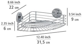 Set di accessori da bagno autoportanti argentato lucido Bari - Wenko