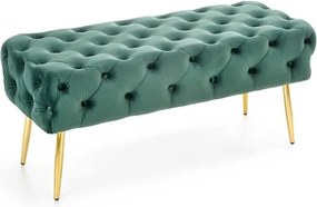 Panca imbottita Athena - Verde/Oro