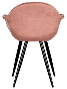 Sedie da pranzo in velluto rosa chiaro in un set di 2 pezzi Forli - LABEL51