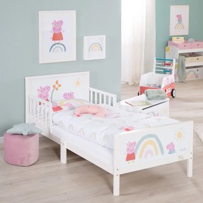 Letto bianco per bambini 70x140 cm Peppa Pig - Roba