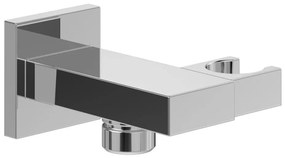 Villeroy & Boch TVC00046300061 - Supporto angolare per doccetta con attacco, finitura cromo lucido