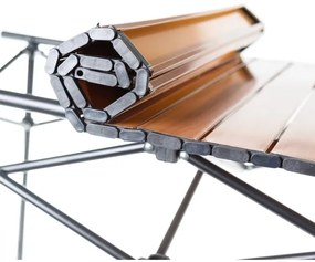 Tavolo da campeggio con piano rotante 54x93 cm