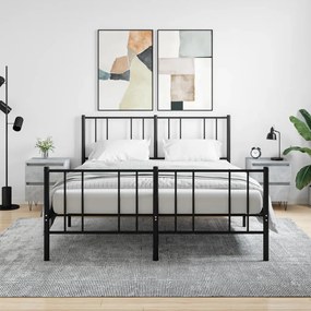 Comodini 2pz Grigio Cemento 40x35x50 Cm İn Legno Multistrato /
