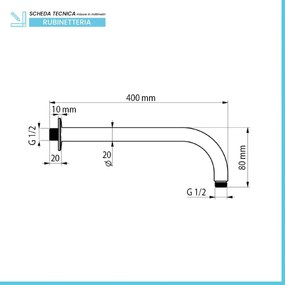 Set doccia tondo cromo 2 vie braccio 40 cm soffione 30 cm e kit doccino inclusi linea Erika