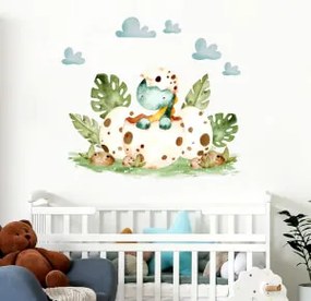 Adesivi murali dinosauri - Mini dinosauro in un uovo | Inspio