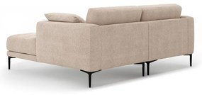 Divano angolare marrone chiaro (con penisola a destra/con chaise lounge) Bemy – Micadoni