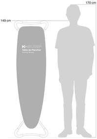 Asse da stiro 130x37 cm K-Surf Salvia Tube – Rolser