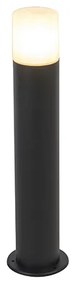 Lampione nero paralume bianco opalino 50 cm - ODENSE