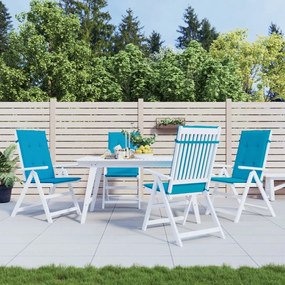 Cuscini Per Sedie 4 Pz Blu 120x50x3 Cm İn Tessuto /