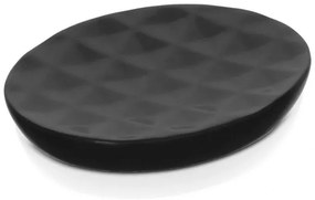 Porta saponetta da appoggio colore nero in ceramica Cristal