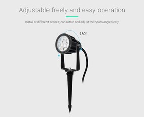 Faretto LED a Picchetto 6W RGB+CCT IP66 Sinc. Aut. WiFi - Mi-Light Colore RGB+CCT