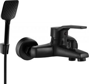 Mexen Caro R62 rubinetto da vasca con set doccia, nero - 74663R62-70