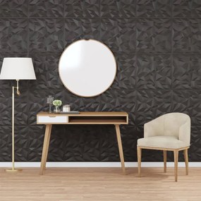 Pannelli Murali 12 Pz Neri 50x50 Cm Xps 3 M² Ametista /