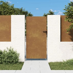 Cancello Da Giardino 85x200 Cm İn Acciaio Corten /