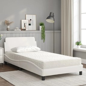 Letto con materasso bianco 100x200 cm in similpelle