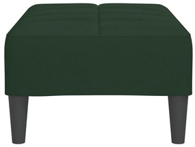 Poggiapiedi Verde Scuro 78x56x32 cm in Velluto