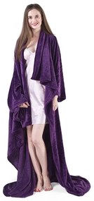 Coperta TV in microfibra viola scuro , 180 x 150 cm Lazy - DecoKing