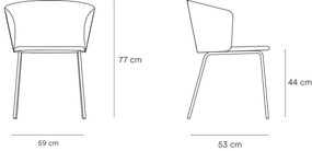 Set di sedie da pranzo grigio chiaro in imbottito 2 pz Add – Teulat