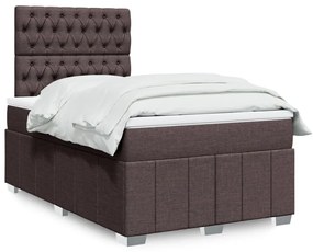Giroletto A Molle Con Materasso Marrone Scuro 120x200cm Tessuto /