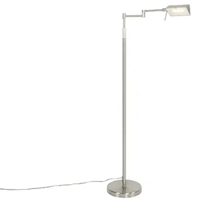 Lampada da terra di design in acciaio con LED e dimmer touch - Notia